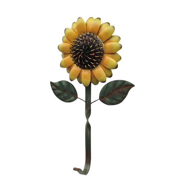 

rustic rural retro iron sunflower decorative hook for hanging clothes hat scarf key wall hanging decoration