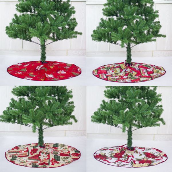 

christmas tree skirt felt santa claus reindeer xmas party tree decor round skirt