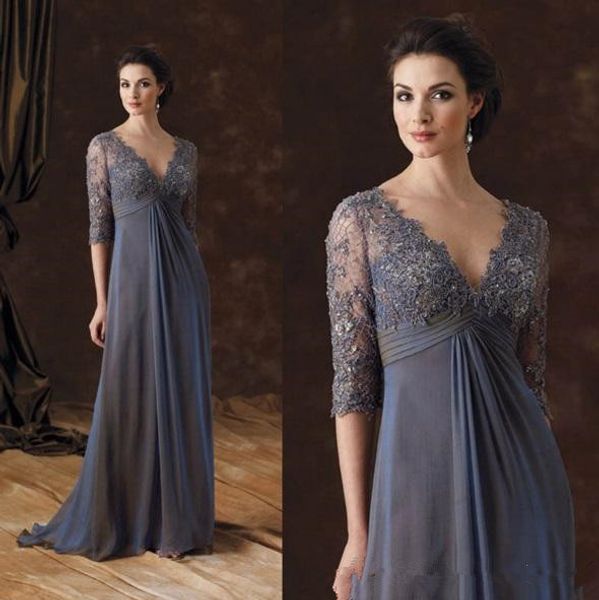 mother of the bride empire waist long dress