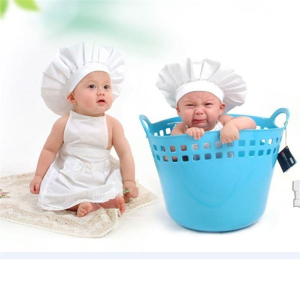 

fashion children cute baby toddler infant kids boys girls white cook costume ps pgraphy prop newborn hat cap apron, Yellow
