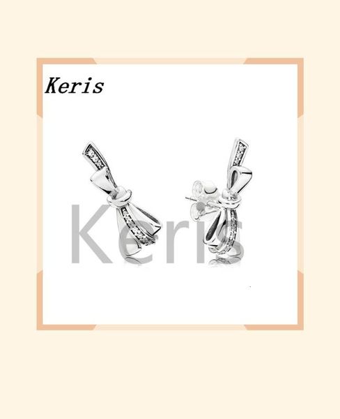 

100% стерлингового серебра гламур 297234cz яркий бант оригинальной женской моды серьги ювелирные изделия, Golden;silver