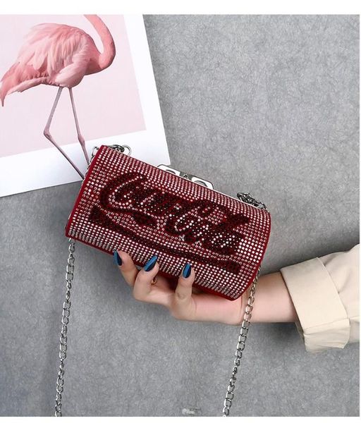 

2020 креативные банки колы бриллианты crossbody сумки для женщин