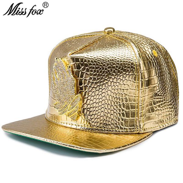 

missfox hip hop prayer shape hat men rhinestone drilled hat flat brim crocodile pattern hats caps men, Blue;gray