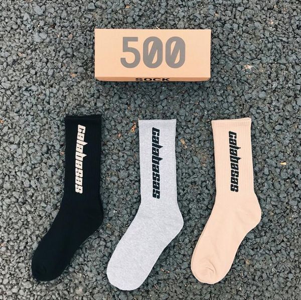 

season 6 calabasas socks skateboard fashion mens letter printed cal socks kanye sports socks sockings hip hop sale, Black