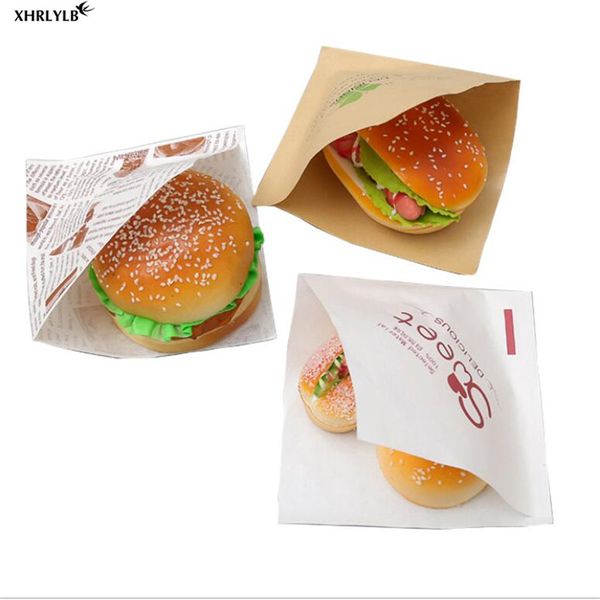 

gift wrap xhrlylb 50pc english oilproof paper bag sandwich donut bread handbag baking accessories wedding decoration.7z