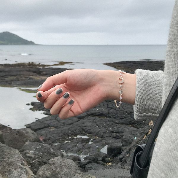 

pearl star moon bracelet women fashion bracelet stainless steel simple bracelets for women jewelry gifts for womens accessories, Golden;silver