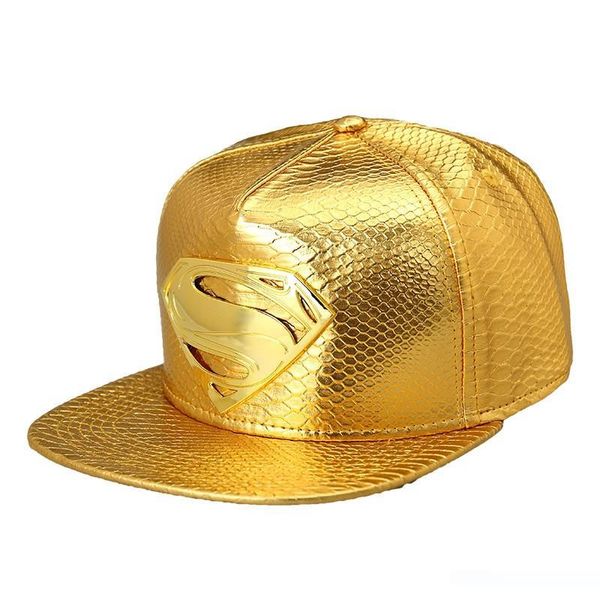 

star pu hats supermen snapback gold caps hip hop baseball hats popular mens sports adjustable hats dj gift, Blue;gray