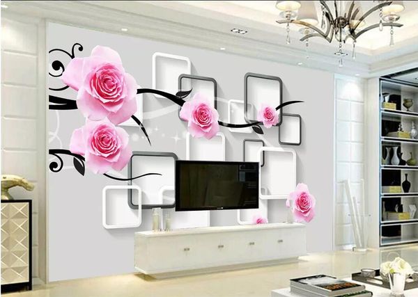 Wdbh 3d Wallpaper Custom Photo Rose Flower Vine Box Background Painting Living Room Home Decor 3d Wall Murals Wallpaper For Walls 3 D Simpsons