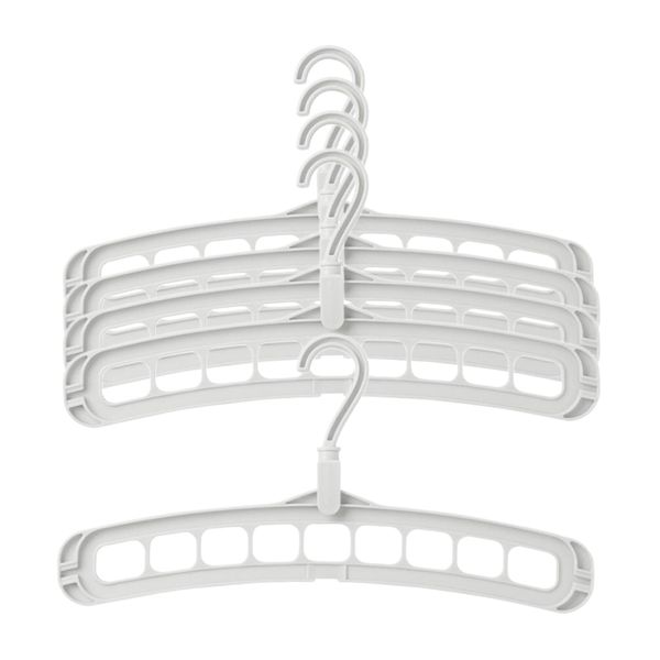 

5 pcs clothes coat hanger wardrobe space save organizer multifunction