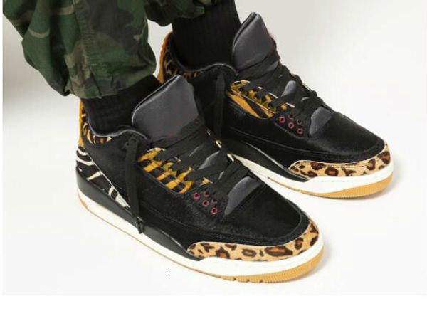 

2020 mens basketball shoes sneakers 3s animal pack leopard black yellow camo for men sports shoes trainers bred jumpman des chaussures off