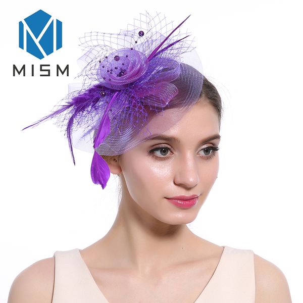 

m mism 2019 new hair accessories headwear bride wedding party fascinator elegant hair clips mesh veil ornaments for women