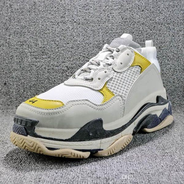 

paris running shoes 17fw triple-s luxury dad shoes for men women beige black sports tennis shoe with box sale