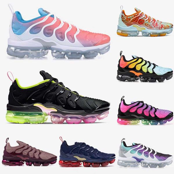

2019 multi pink tn plus men running shoes triple black white sunset p blue women shoes designer shoes sport sneakers trainers 36-45, White;red