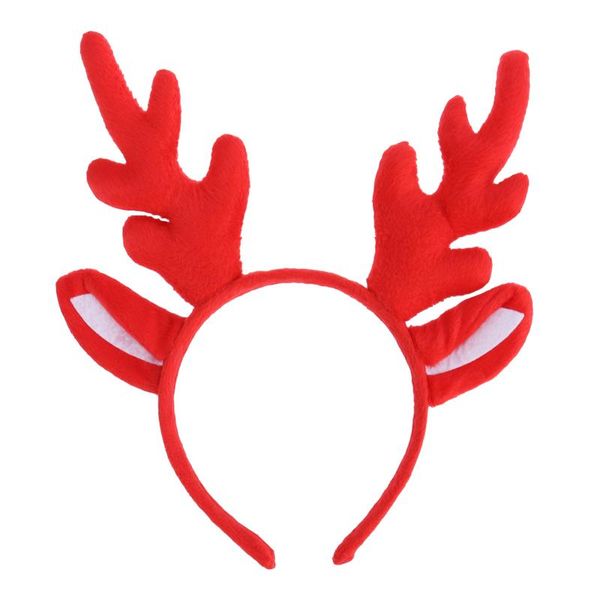 

reindeer antler hair hoop christmas kids headband headwear for children christmas costume party (milk white, Brown