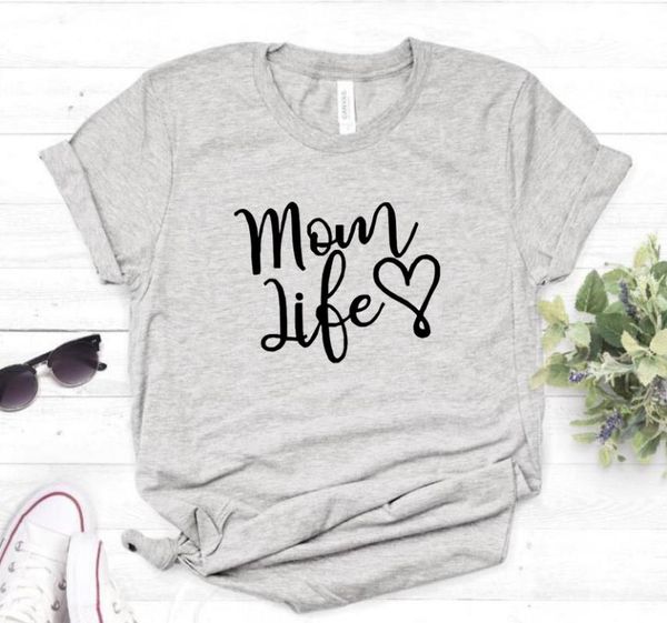 

letters tshirt heart mom shirt women life for casual tee girl cotton lady print t funny 6 colors drop ship sb-11 soxba, Black