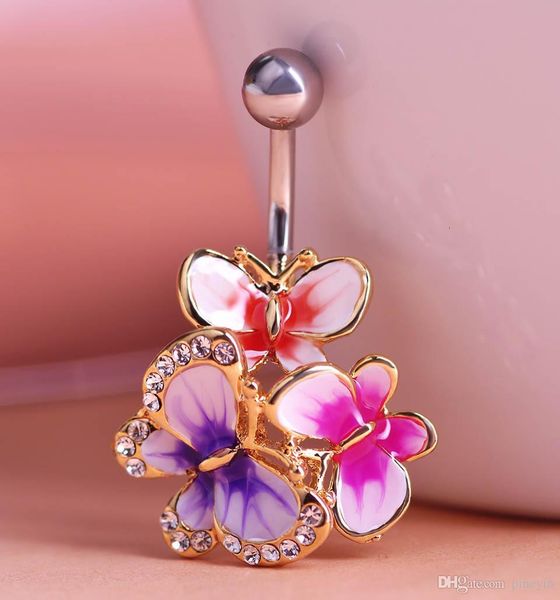 

эпоксидная эмаль esmalte колареш butterflys пупка кольца sexy пирсинг ювелирные изделия батончики пирсинга пирсинг пупка gothic сгвпоон, Silver