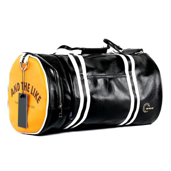 

pu outdoor sports gym bag multifunction training fitness shoulder bag with shoes pocket mixed colors travel yoga handbag