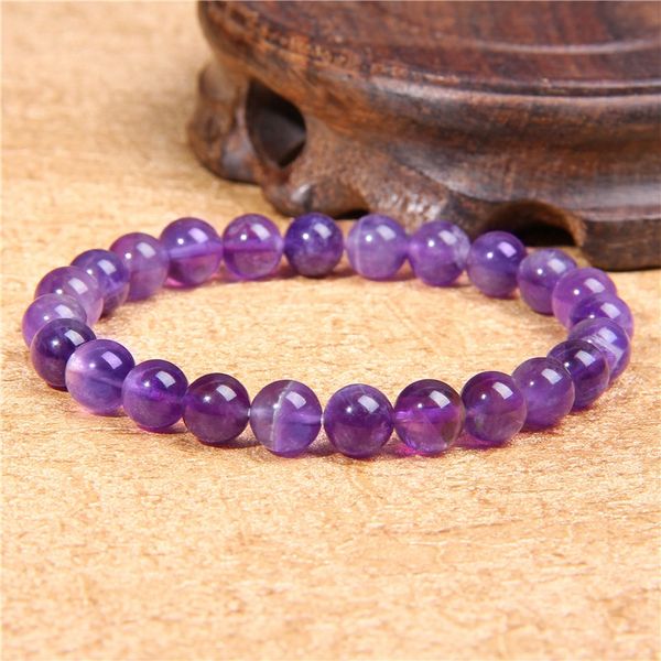 

natural dream amethysts beads bracelet women men stone charm bracelets jewelry purple quartz bracelet armband jewelry bileklik, Golden;silver