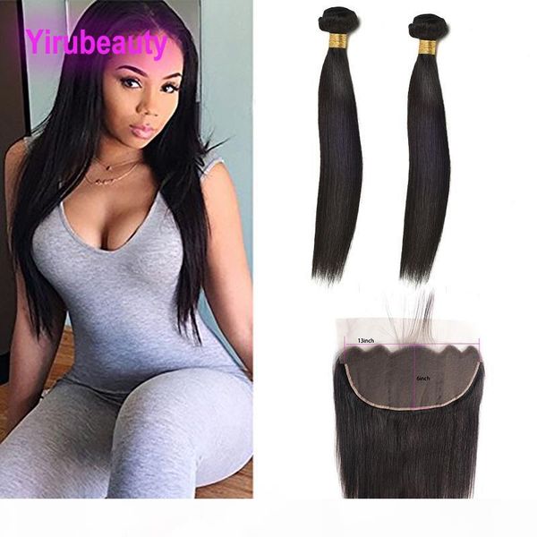 

перуанский необработанные human 2 волос пучков с 13x6 lace лобных прямыми virgin наращивание волос 8-30inch волосы продукты с фронтальным, Black;brown