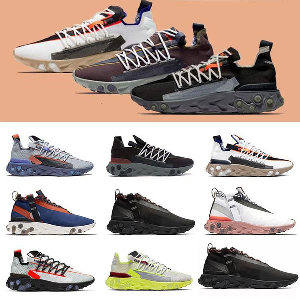 

reacts react ispa lw wr mid mens womens sneaker ghost aqua platinum volt elvet brown gunsmoke black anthracite breathable running shoes