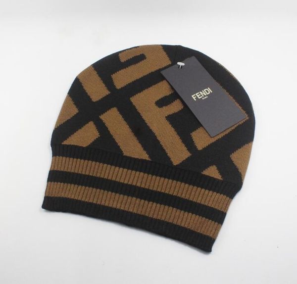 

2019 fashion beanie hats for men and women knitted wool caps casual beaniesembroidery winter sport caps brown, Blue;gray