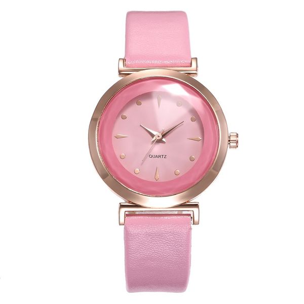 

2019 style fashion women's leather band analog quartz wristwatch golden ladies watch women dress black clock, Slivery;brown