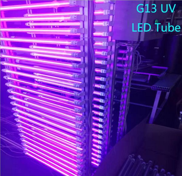 UV-LED-Schwarzlicht 395 nm 400 nm UVA T8 G13 LED-Röhrenlichter T8 Bi Pin Blub-Lampe Ultraviolett-Desinfektionskeim für Poster UV-Kunst