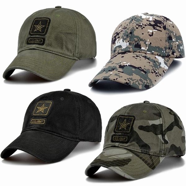 

military caps us army pentagram cap military hunting fishing hat outdoor camo baseball hats adjustable, Blue;gray