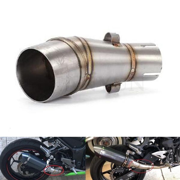 

motorcycle exhaust middle link pipe stainless steel muffler adapter for z250 08-15 ninja300 13-16 ninja250r 08-12