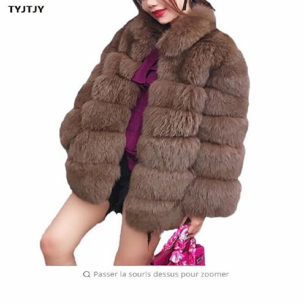 

2018 faux fur coat plus size winter new fashion brand faux fur jacket woman warm good quality warm thick coat, Black