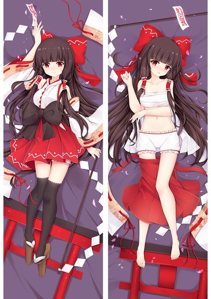

touhou project hakurei reimu anime full body pillow cover case decorative hugging body dakimakura pillowcases18117 pillow case