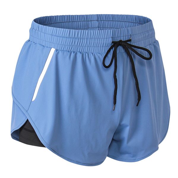 

women running shorts girls' yoga shorts with liner fitness jogging short deportivo mujer 2 in 1 tennis for woman, Black;blue