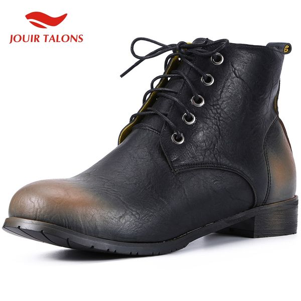 

jouir talons fashion new plus size 36-48 lace up ankle boots women shoes woman square heels casual shoes woman boots footwear, Black