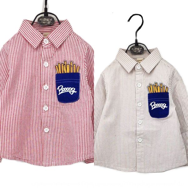 

wear boys' casual long-sleeved striped printing boys' and fashion shirt children's clothing shirt autumn children's wear, White;black