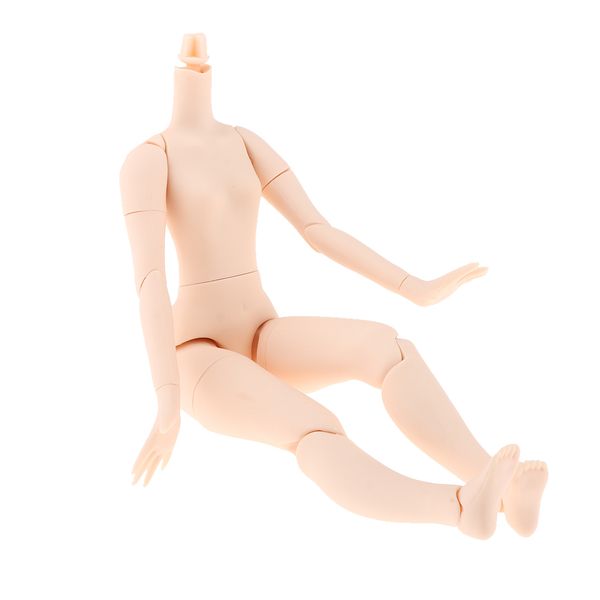 

1/6 girl doll body parts 19 jointed doll for blythe doll diy supplies (white skin