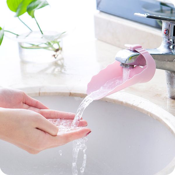 

new silicone sink faucet water chute extender children toddler kids washing device extension guide for bathroom supplies