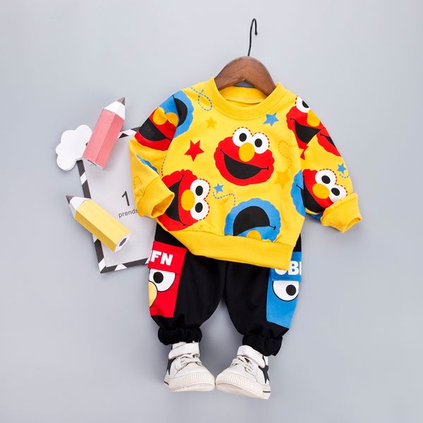 

мальчики одежда мода мультфильм мальчик костюм set повседневный горячего сбывания дети костюм мальчик одежда набор t-дерьмо + черные брюки д, White
