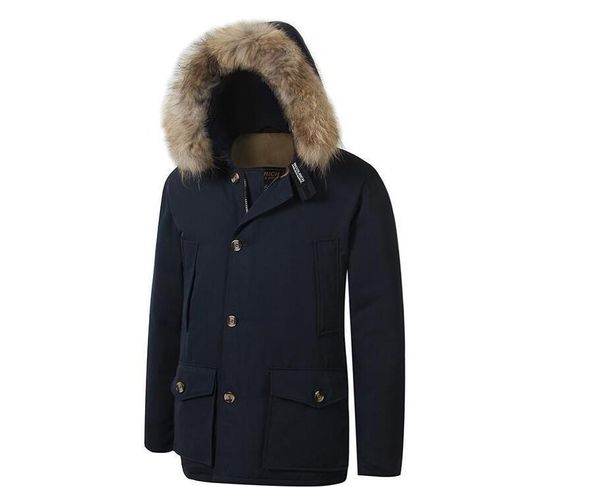 

2020 new mens men s arctic down parka with big removeable raccoon fur warm jacket winter coat, Black