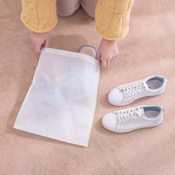 

5pcs non-woven shoe storage bag travel home shoes dust shield cover fitness shoes bag #1208