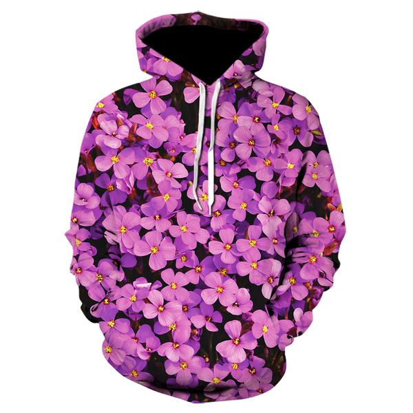 

2019 new hoodie men's and women's 3d sweatshirt digital printing purple original home fun hoodie brand pullover top, Black