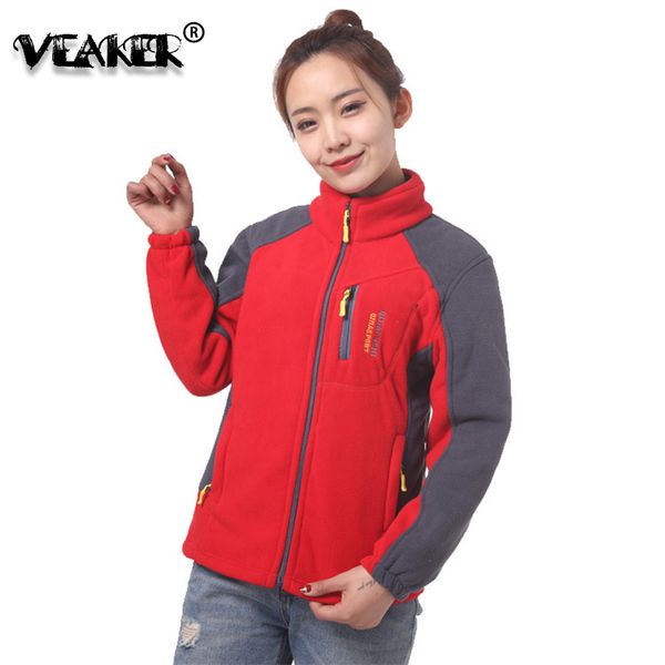 

2018 new women winter fleece jacket womens thicken warm coat female windproof polar fleece basic jacket plus size -4xl, Black;brown