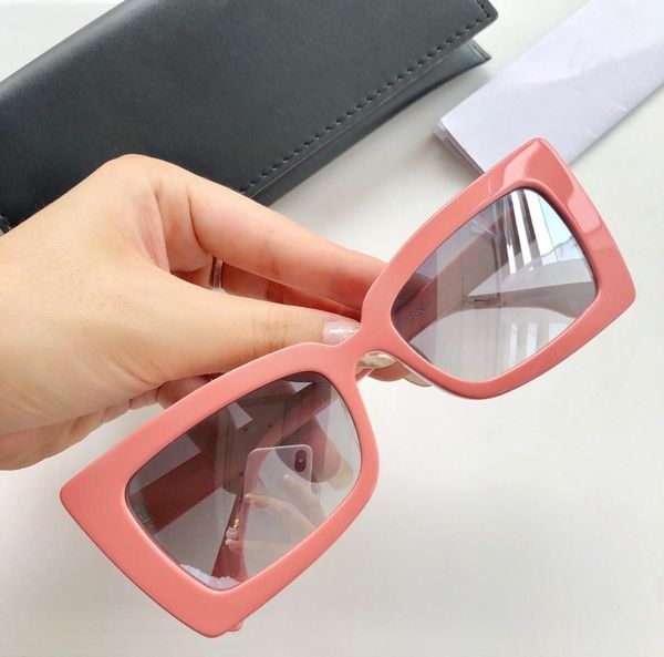 

luxury 068 sunglasses for women deisnger popular full frame uv400 lens summer sl068 style black color face come with case, White;black