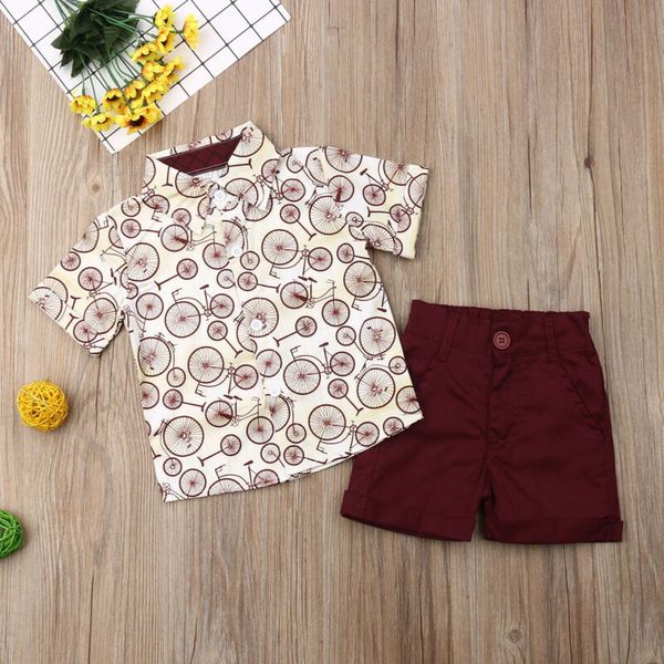

pudcoco toddler kids baby boy clothes boys outfits sets short sleeve t-shirt + pants 2020 new fashion, White