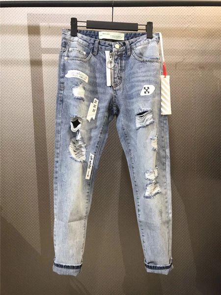 

new summer french solid classic style luxury pant am slim fit motorcycle biker denim men's fashion designer jeans size 29-40, Blue