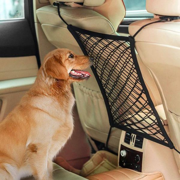 

pet dog cat car van safety isolation net guard front back seat barrier mesh pet isolation children pets car backseat barrier net