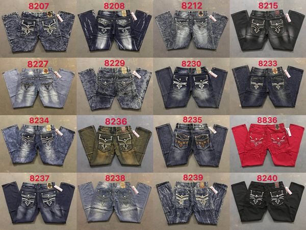 

Men robin rock revival jean cry tal tud denim pant de igner men trou er ize 32 42 new popular, Blue