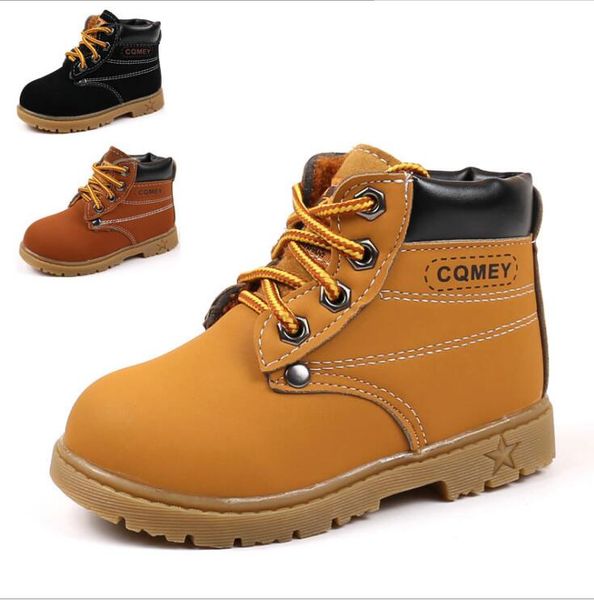

2018 explosion children' girls fashion snow boots boys warm martin boots england beef tendon, Black;grey