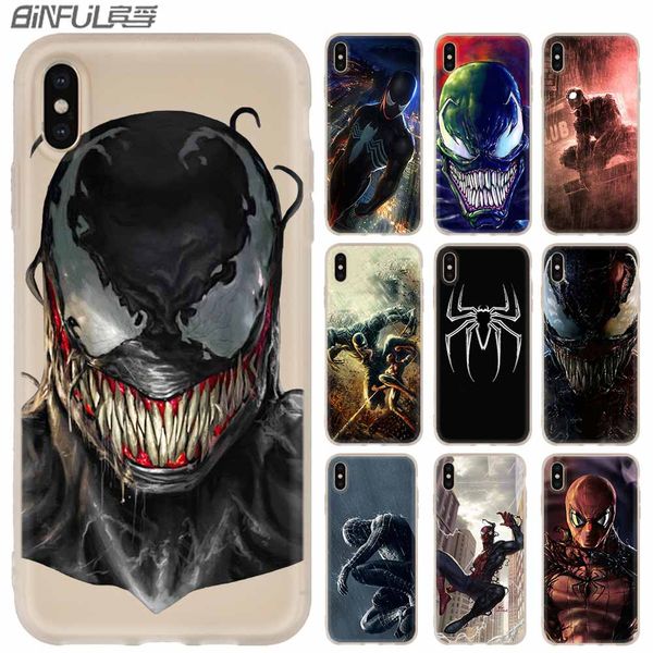 

phone cases luxury silicone soft cover for iphone xi r 2019 x xs max xr 6 6s 7 8 plus 5 4s se coque venom spiderman