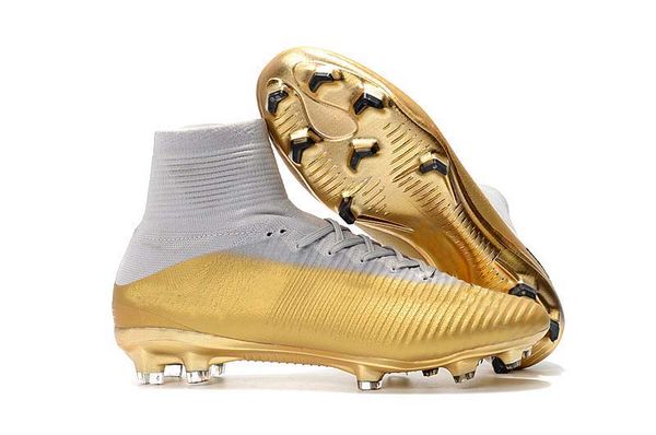 

new 2019 mercurial superfly v tf/ic/fg football boots outdoor/indoor mens fg soccer shoes designer gold cr7 fg soccer cleats