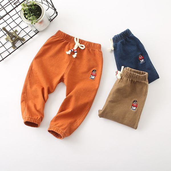 

80-120 crawler 18 spring small children's color elasticity knitted jeans 6902, Blue